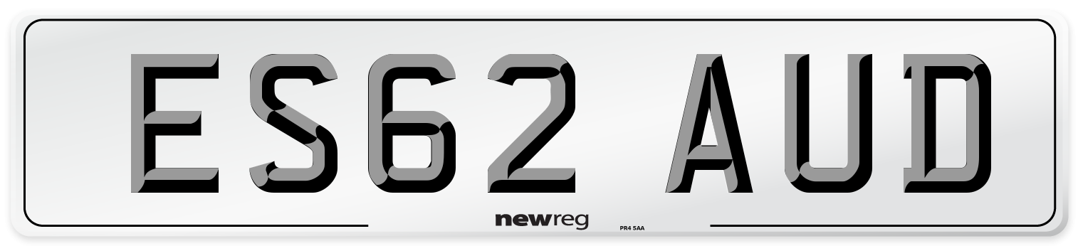 ES62 AUD Number Plate from New Reg